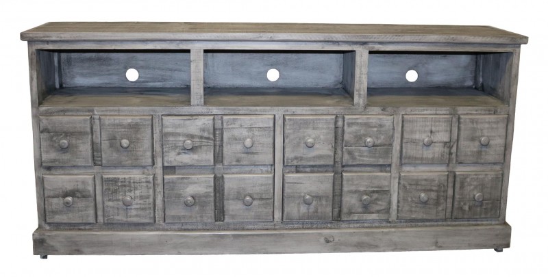 Million Dollar Rustic | Charcoal Gray 70" TV Stand 0
